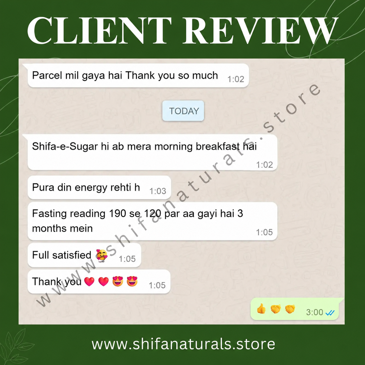 Shifa-e-Sugar Kahwa-Natural Herbal Tea for Blood Sugar